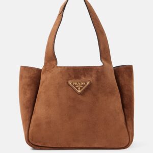 Medium suede shoulder bag