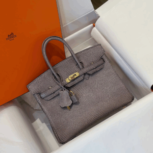 Hermes Birkin 25 Tris Fonce Lizard With Lock Gold Fake Handbags 25cm