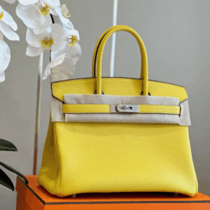 Hermes Birkin Phw Togo Yellow Like Auth Handbags Woman’s Lock Silver 30cm